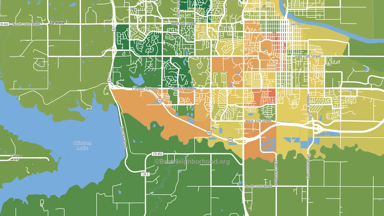 66047, KS block-group voter-turnout map