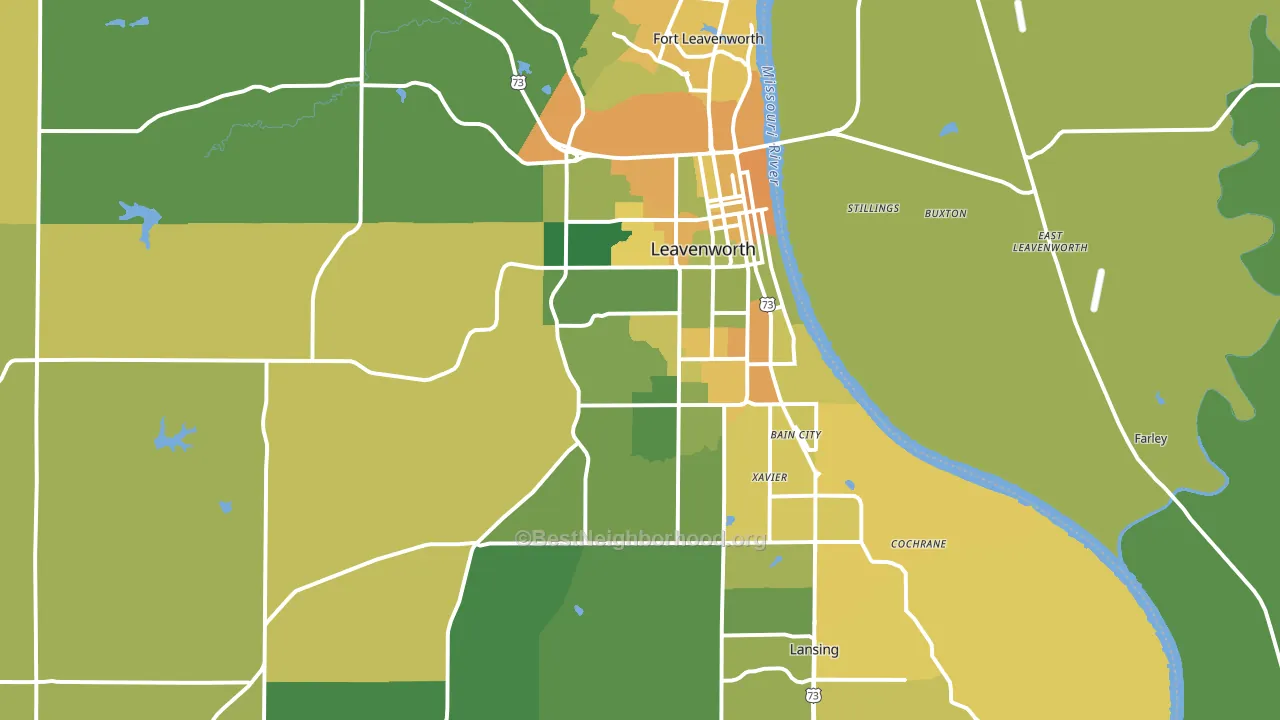 66048, KS block-group voter-turnout map