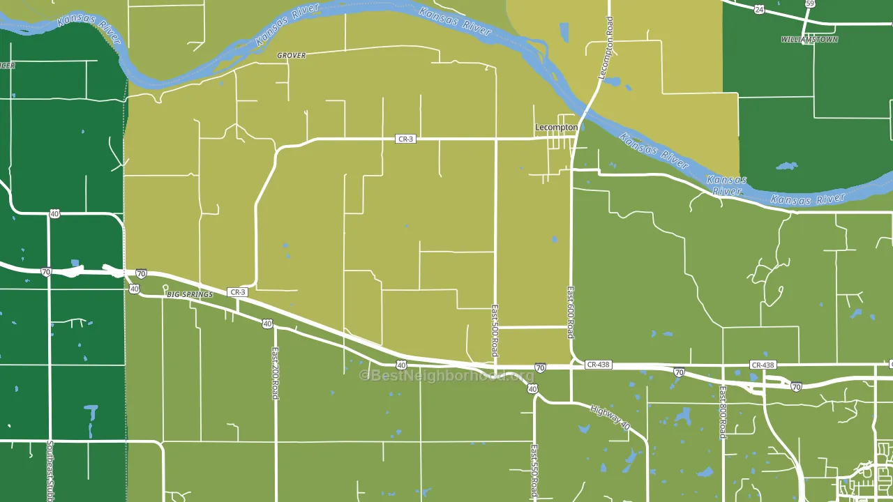 66050, KS block-group voter-turnout map
