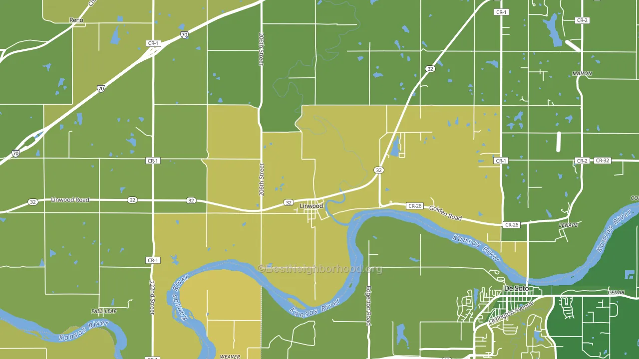 66052, KS block-group voter-turnout map