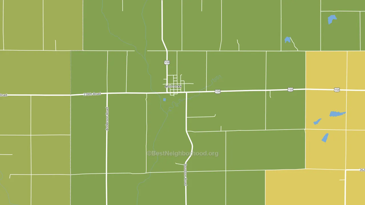 66058, KS block-group voter-turnout map