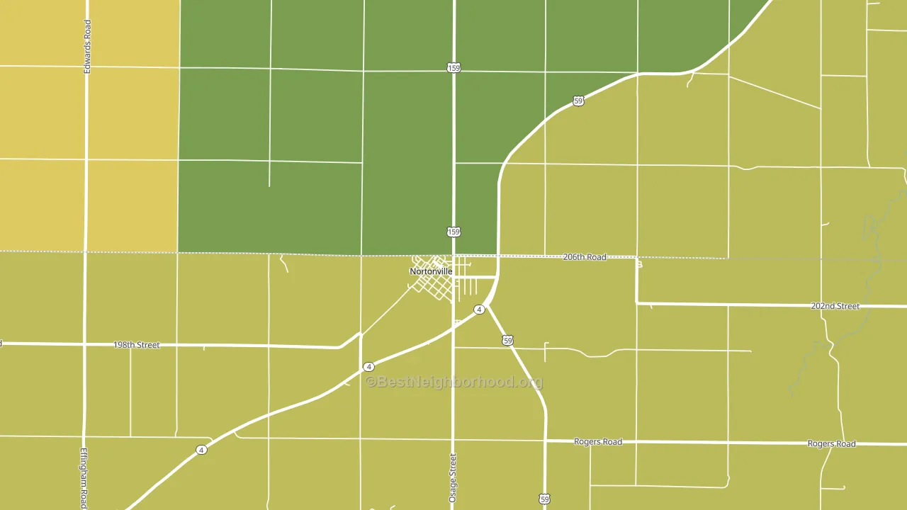 66060, KS block-group voter-turnout map