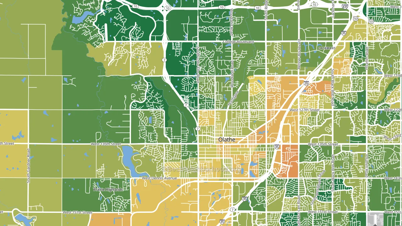 66061, KS block-group voter-turnout map