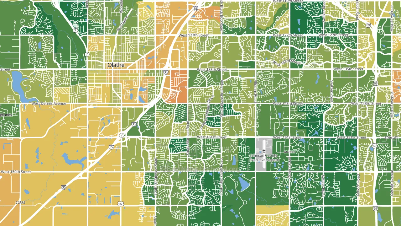 66062, KS block-group voter-turnout map