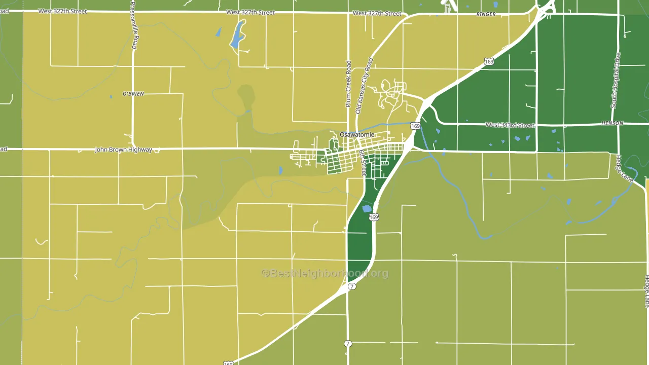 66064, KS block-group voter-turnout map