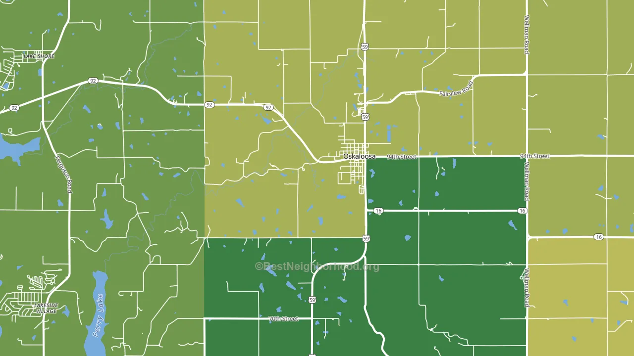 66066, KS block-group voter-turnout map