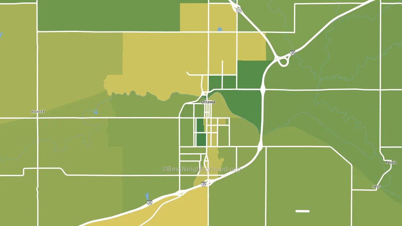 66067, KS block-group voter-turnout map