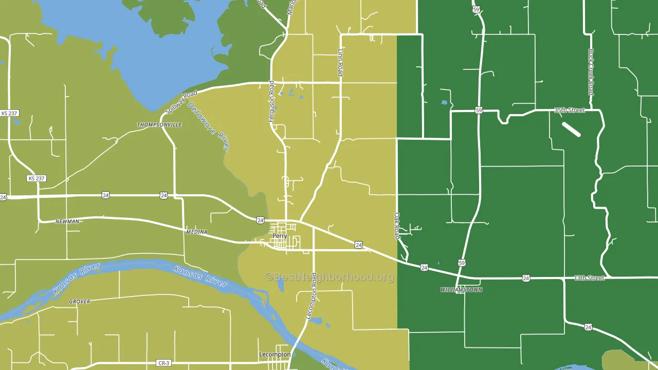 66073, KS block-group voter-turnout map