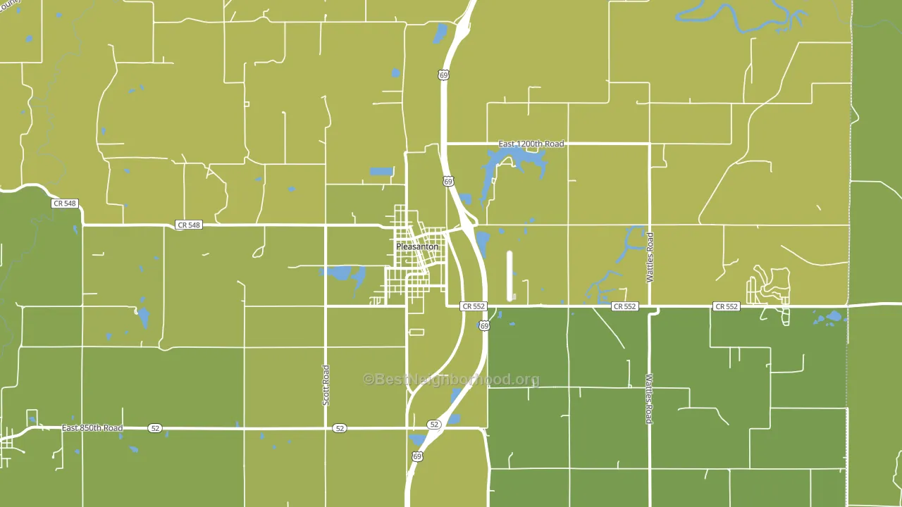 66075, KS block-group voter-turnout map