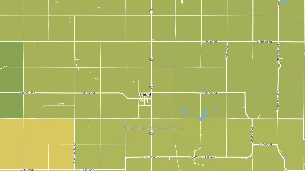 66080, KS block-group voter-turnout map