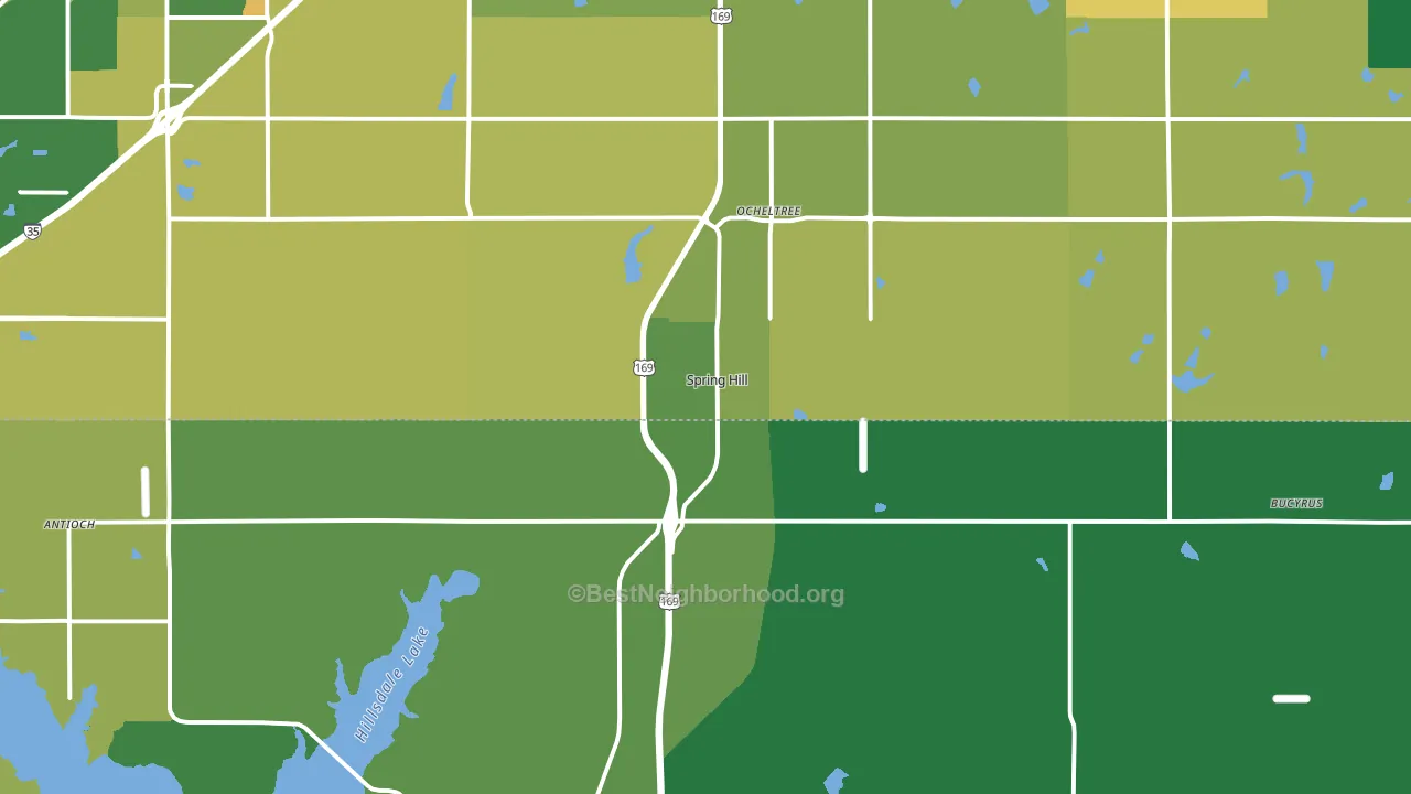 66083, KS block-group voter-turnout map