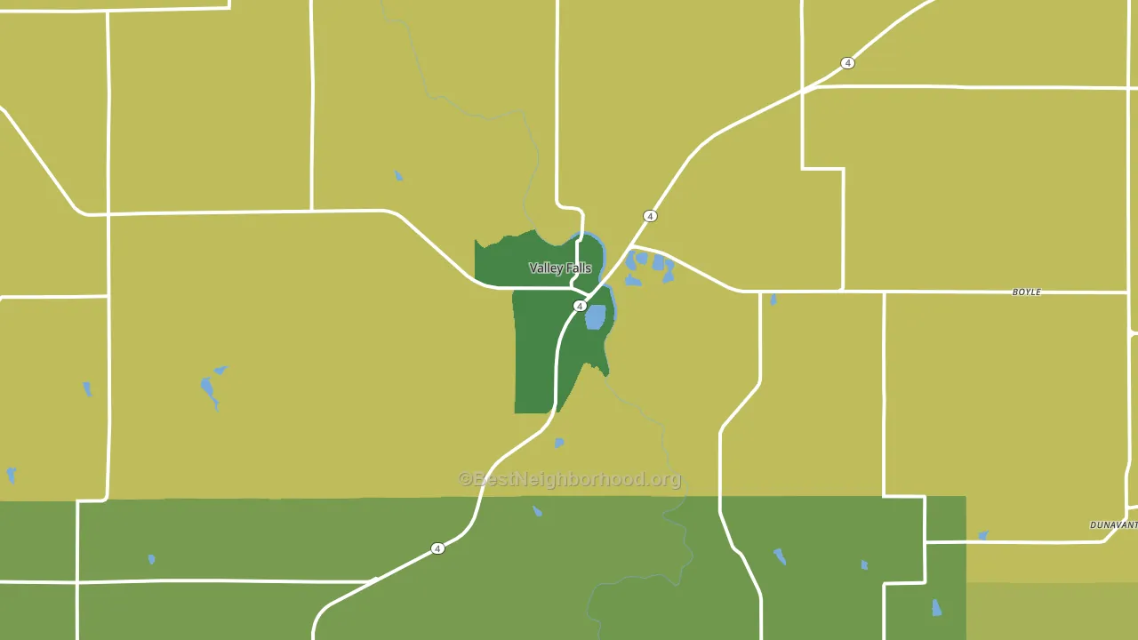 66088, KS block-group voter-turnout map