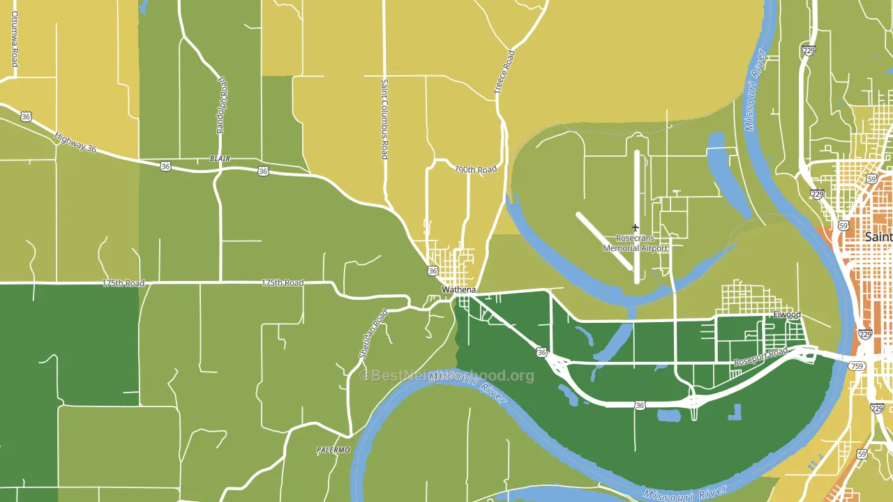 66090, KS block-group voter-turnout map