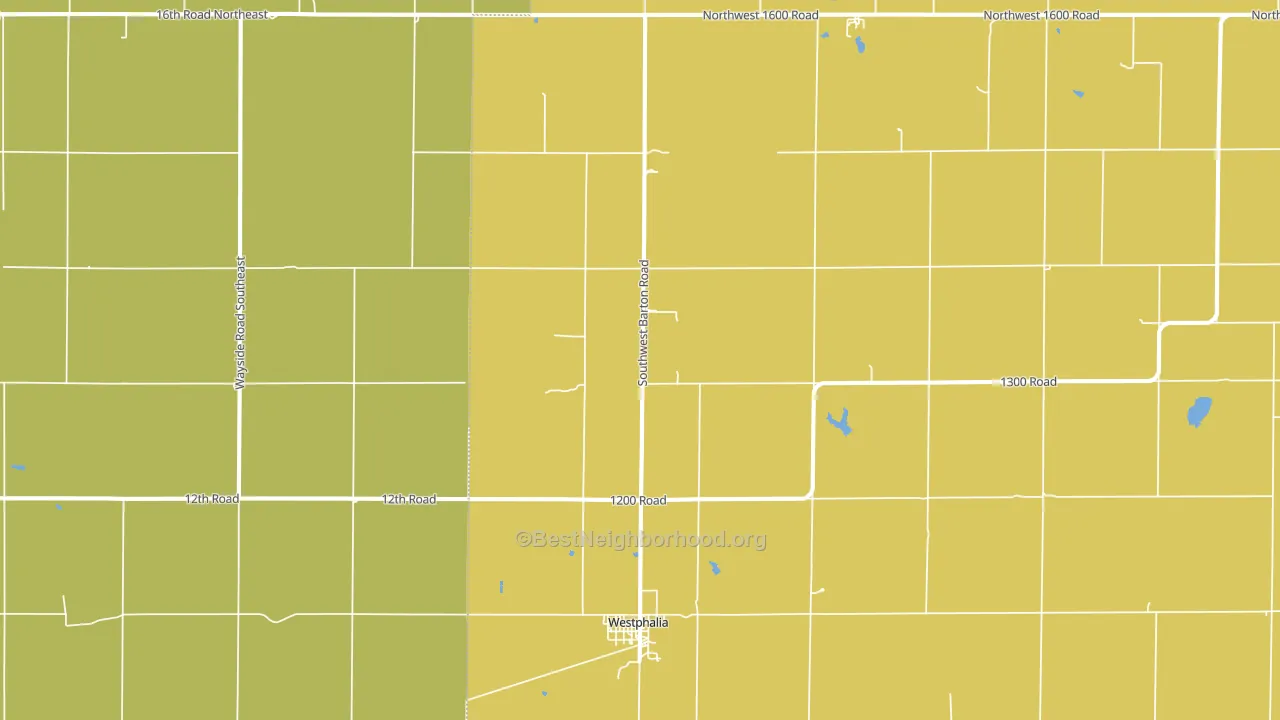 66093, KS block-group voter-turnout map