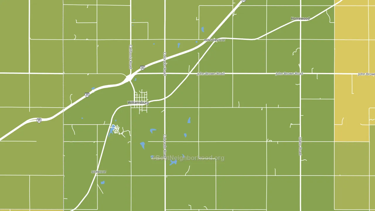 66095, KS block-group voter-turnout map