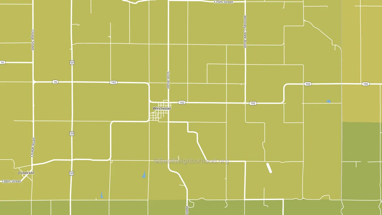 66097, KS block-group voter-turnout map