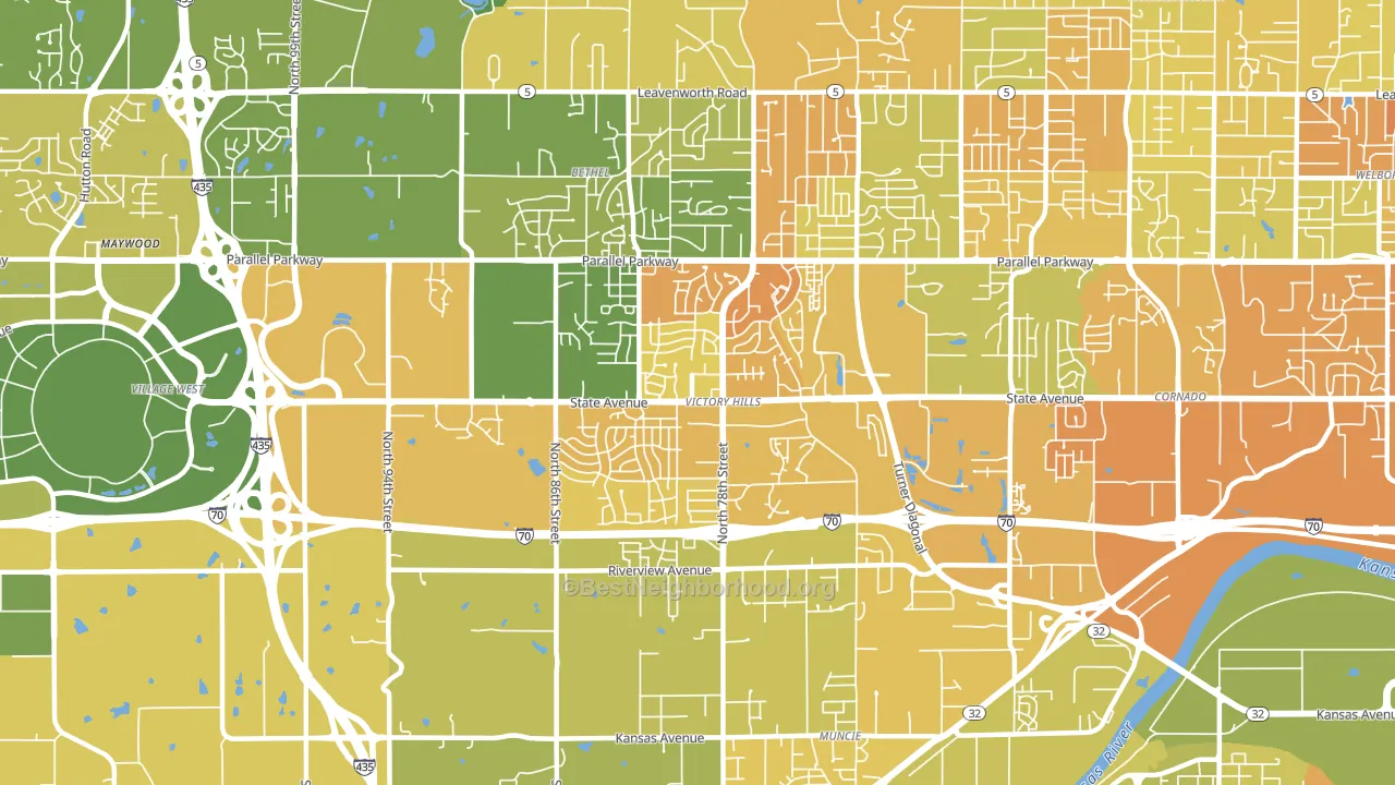 66112, KS block-group voter-turnout map