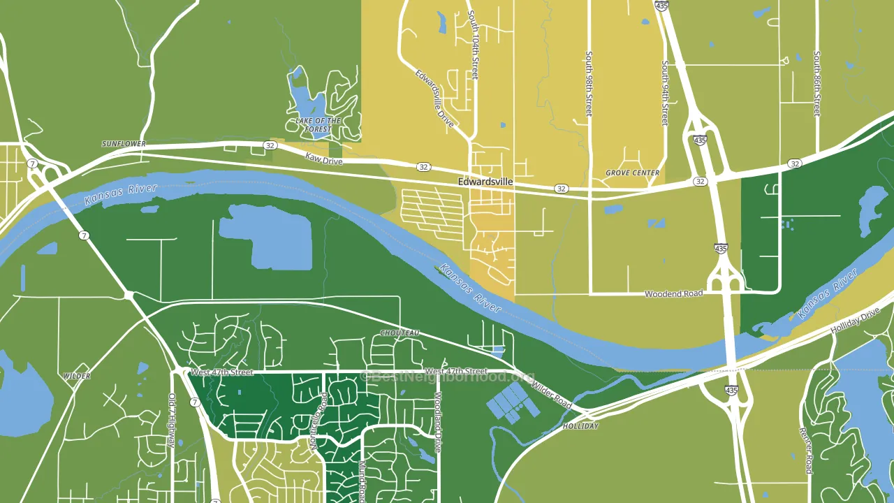 66113, KS block-group voter-turnout map