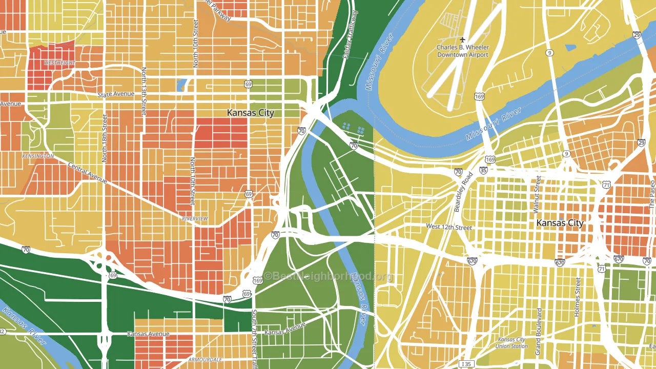 66118, KS block-group voter-turnout map