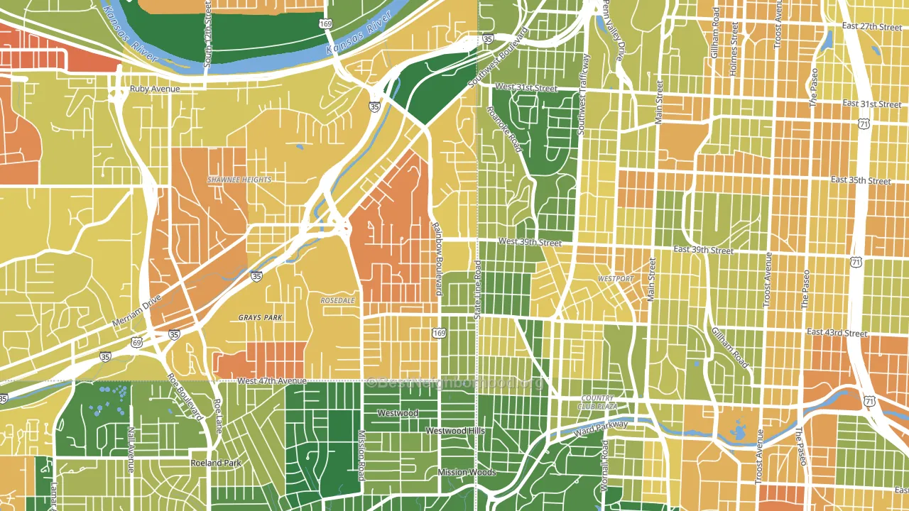66160, KS block-group voter-turnout map