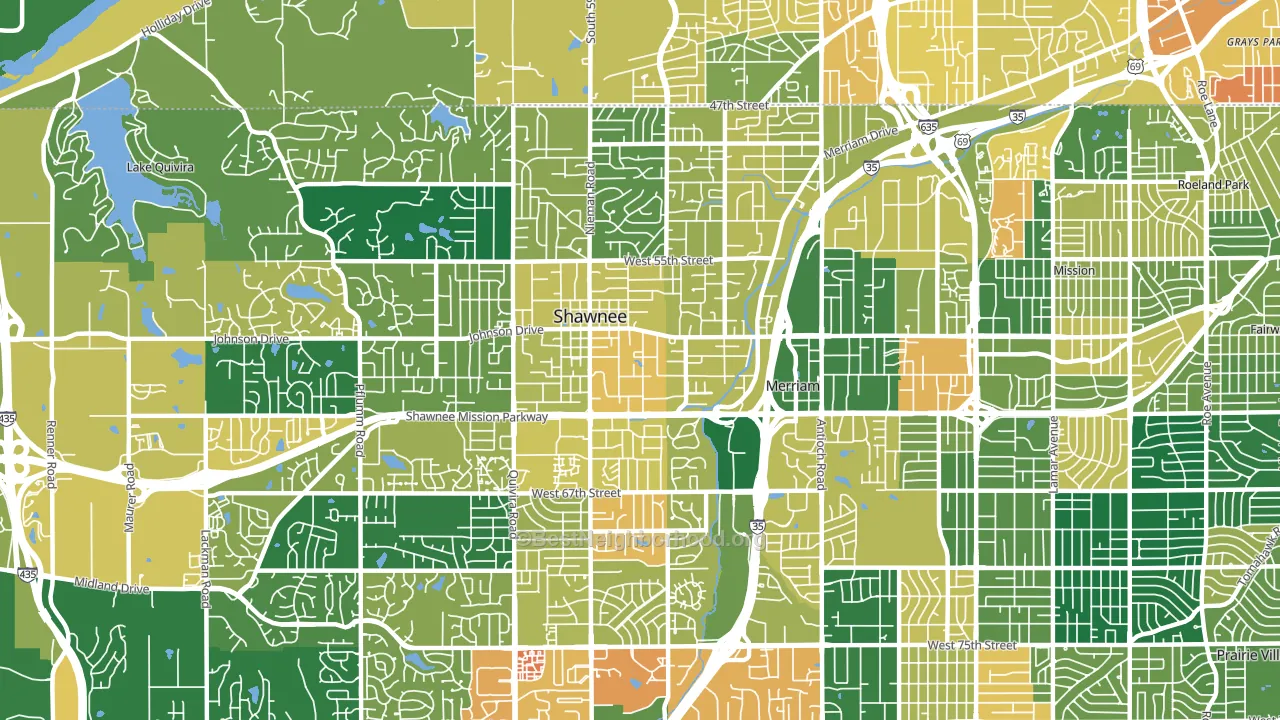 66203, KS block-group voter-turnout map