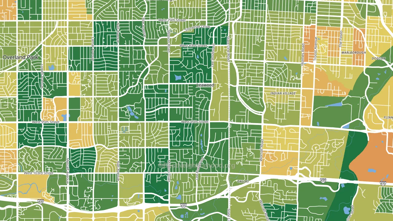 66206, KS block-group voter-turnout map