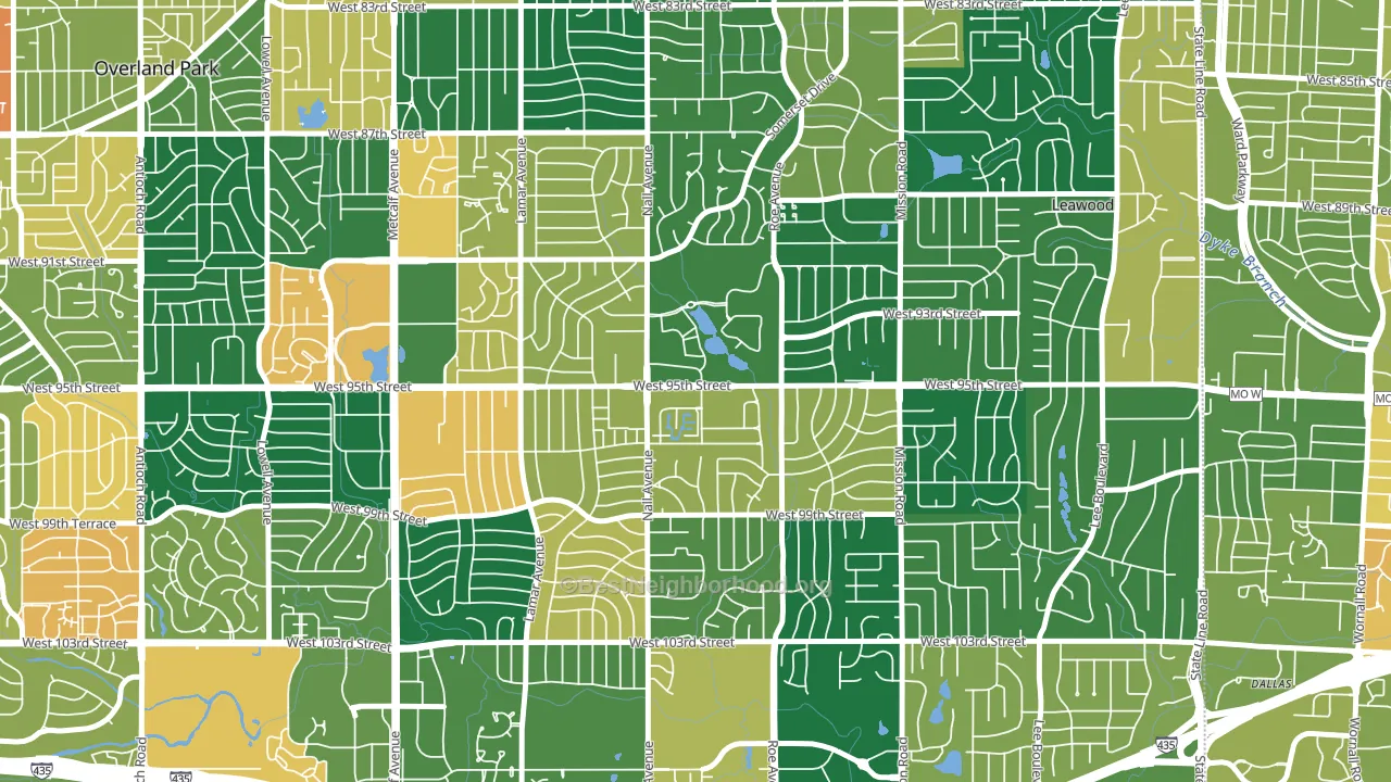 66207, KS block-group voter-turnout map