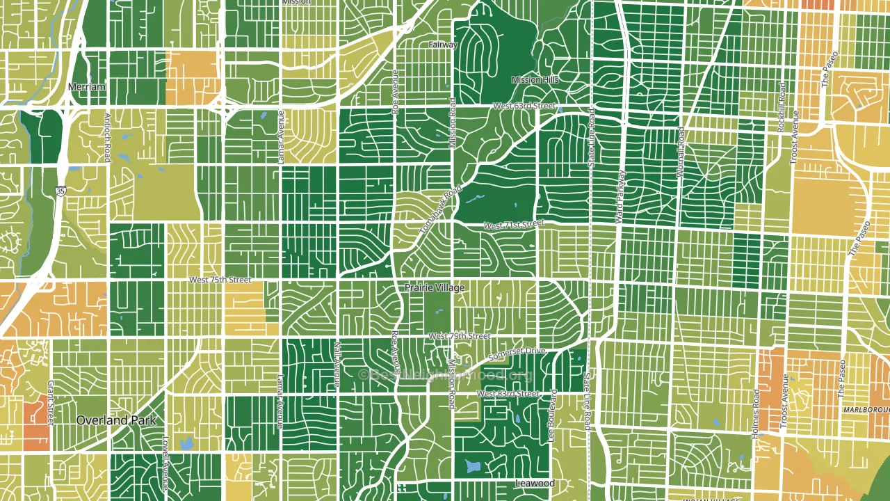 66208, KS block-group voter-turnout map