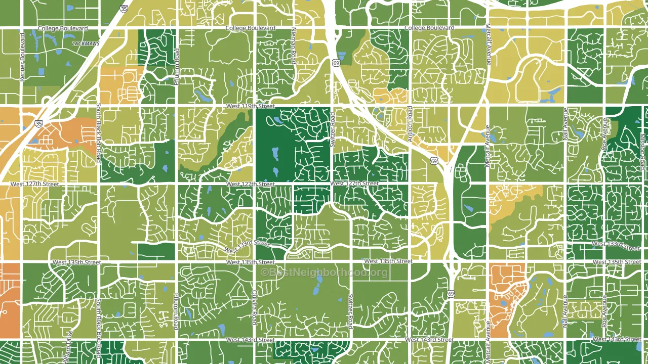 66213, KS block-group voter-turnout map