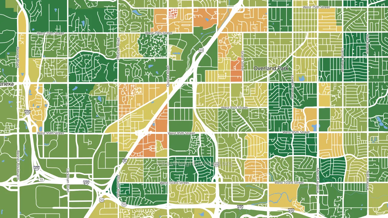 66214, KS block-group voter-turnout map