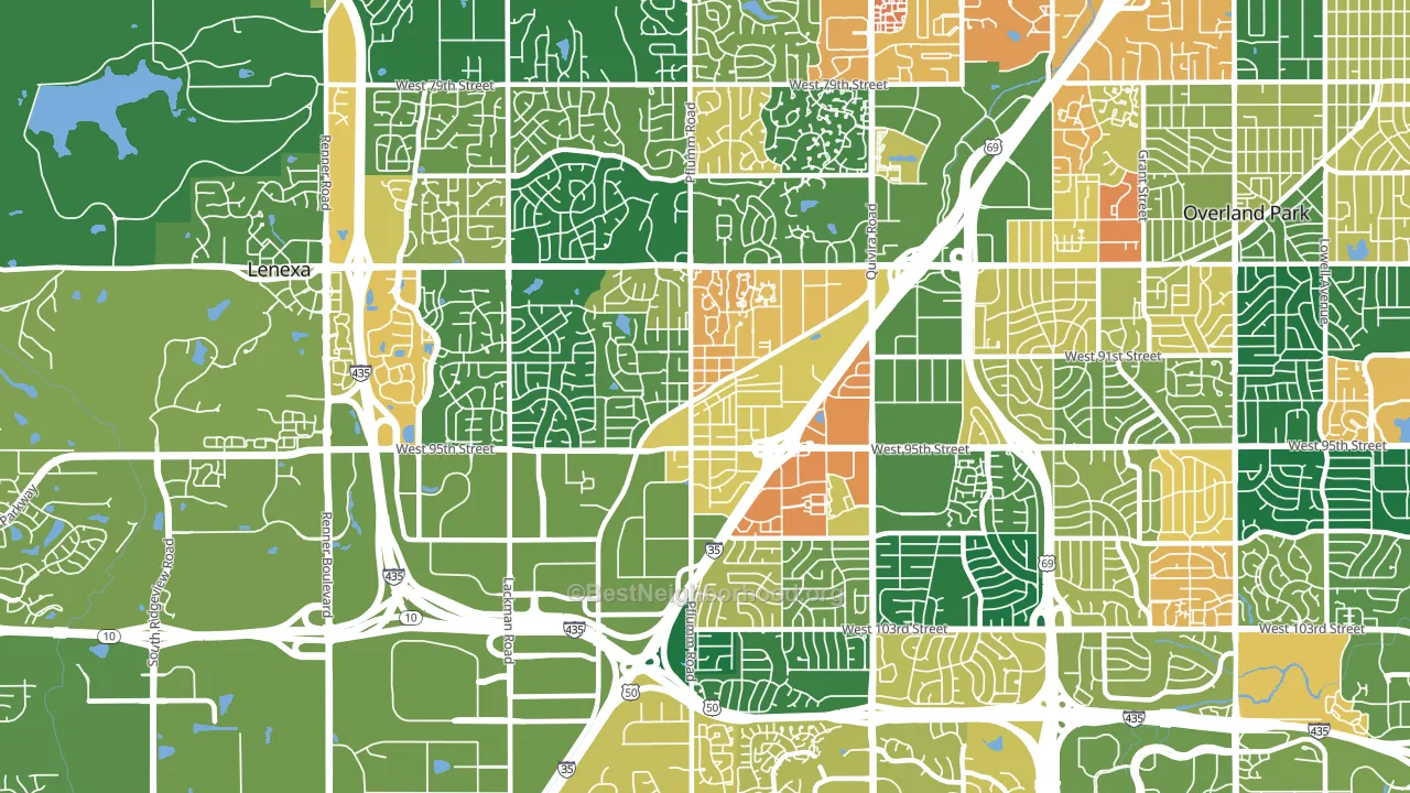 66215, KS block-group voter-turnout map