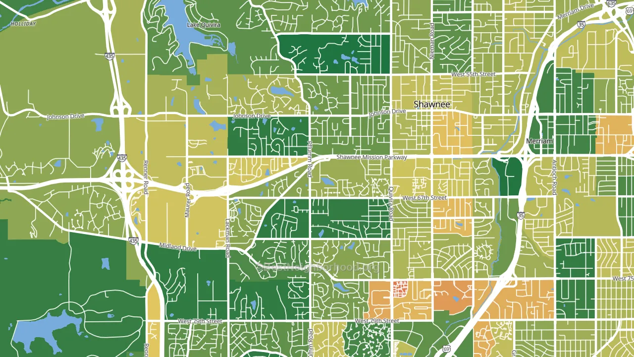 66216, KS block-group voter-turnout map