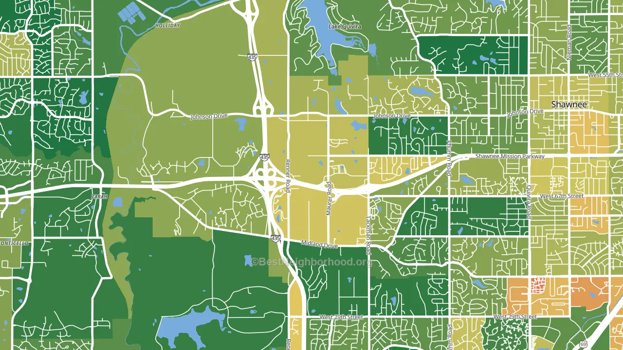 66217, KS block-group voter-turnout map
