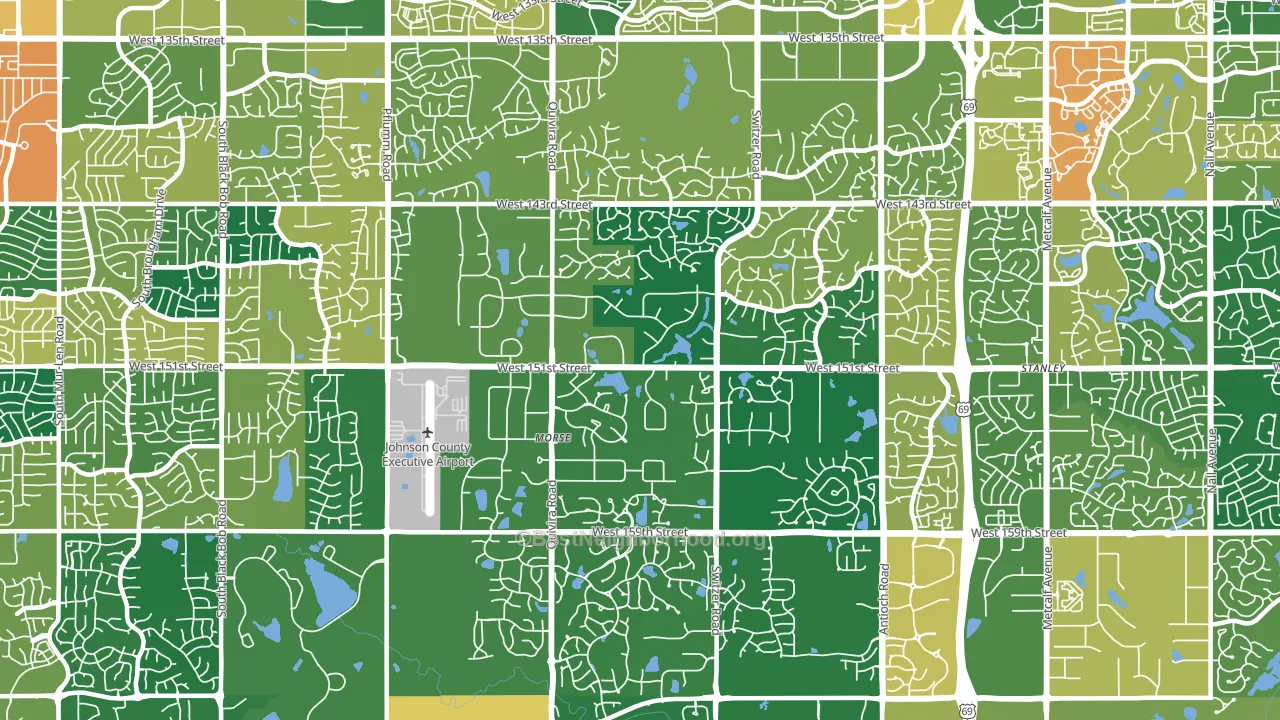66221, KS block-group voter-turnout map