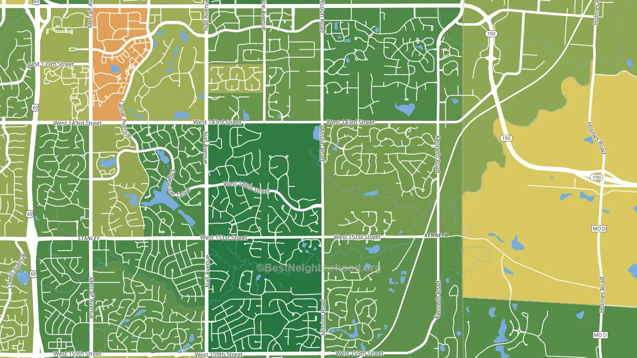 66224, KS block-group voter-turnout map