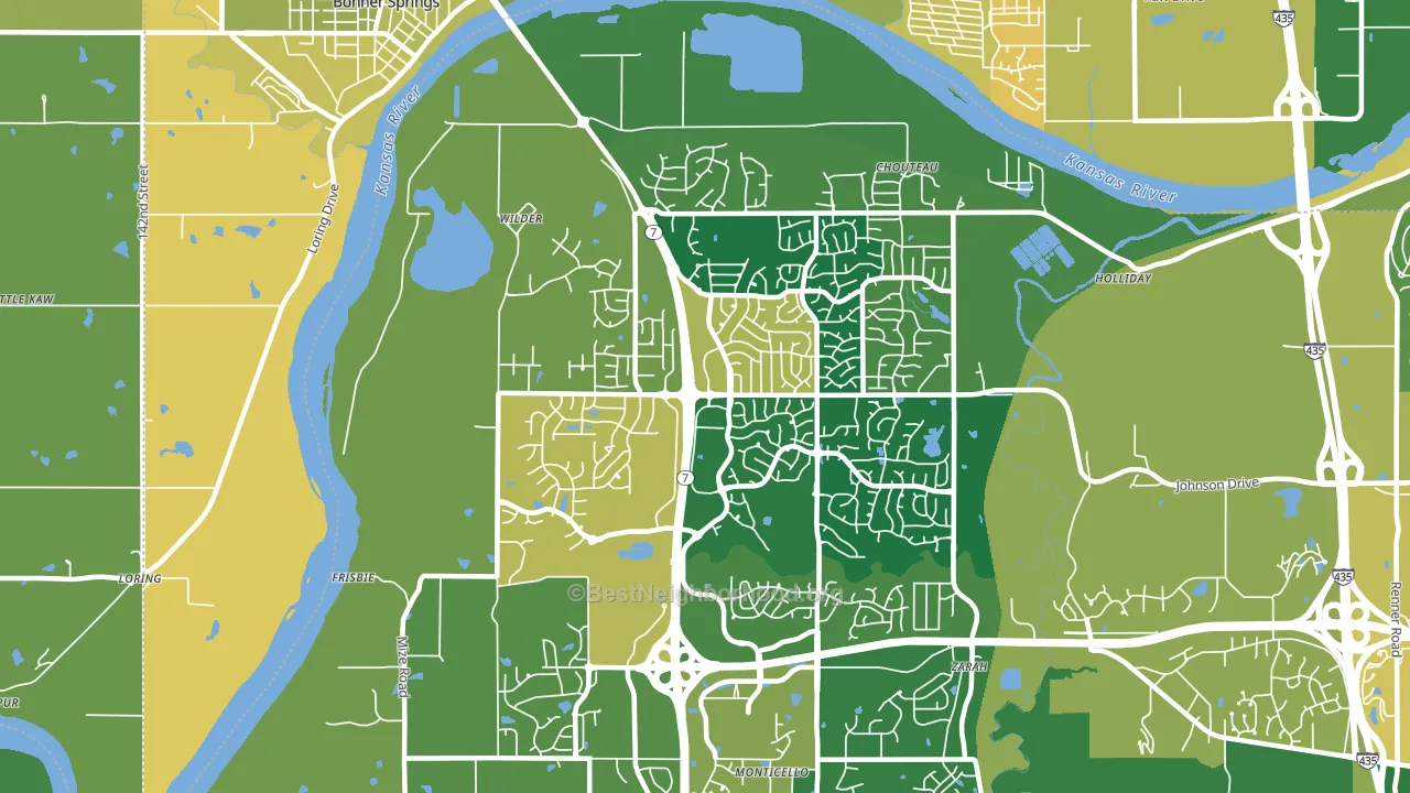 66226, KS block-group voter-turnout map