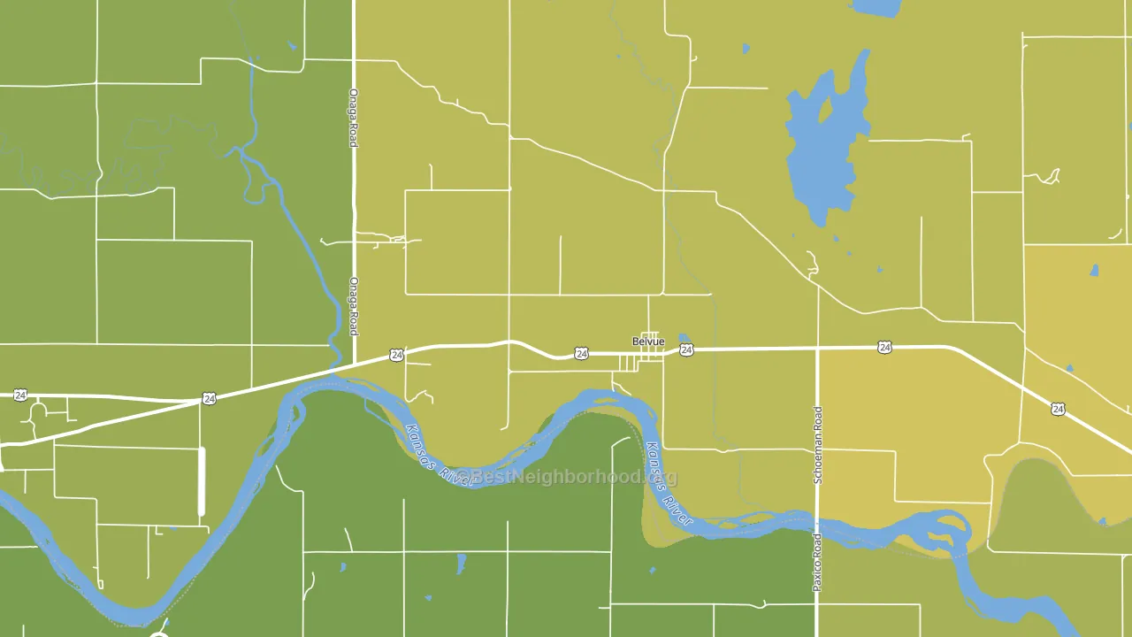 66407, KS block-group voter-turnout map