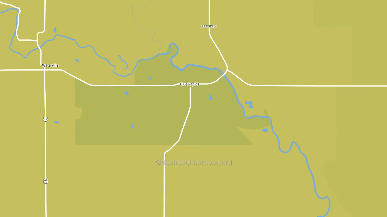 66411, KS block-group voter-turnout map