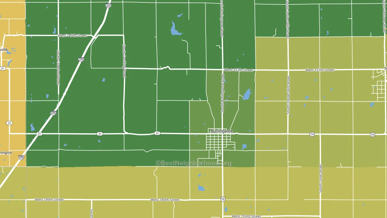 66413, KS block-group voter-turnout map