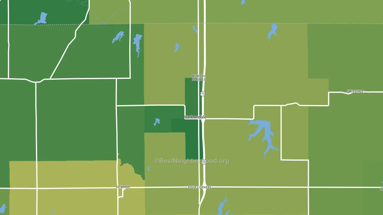 66414, KS block-group voter-turnout map