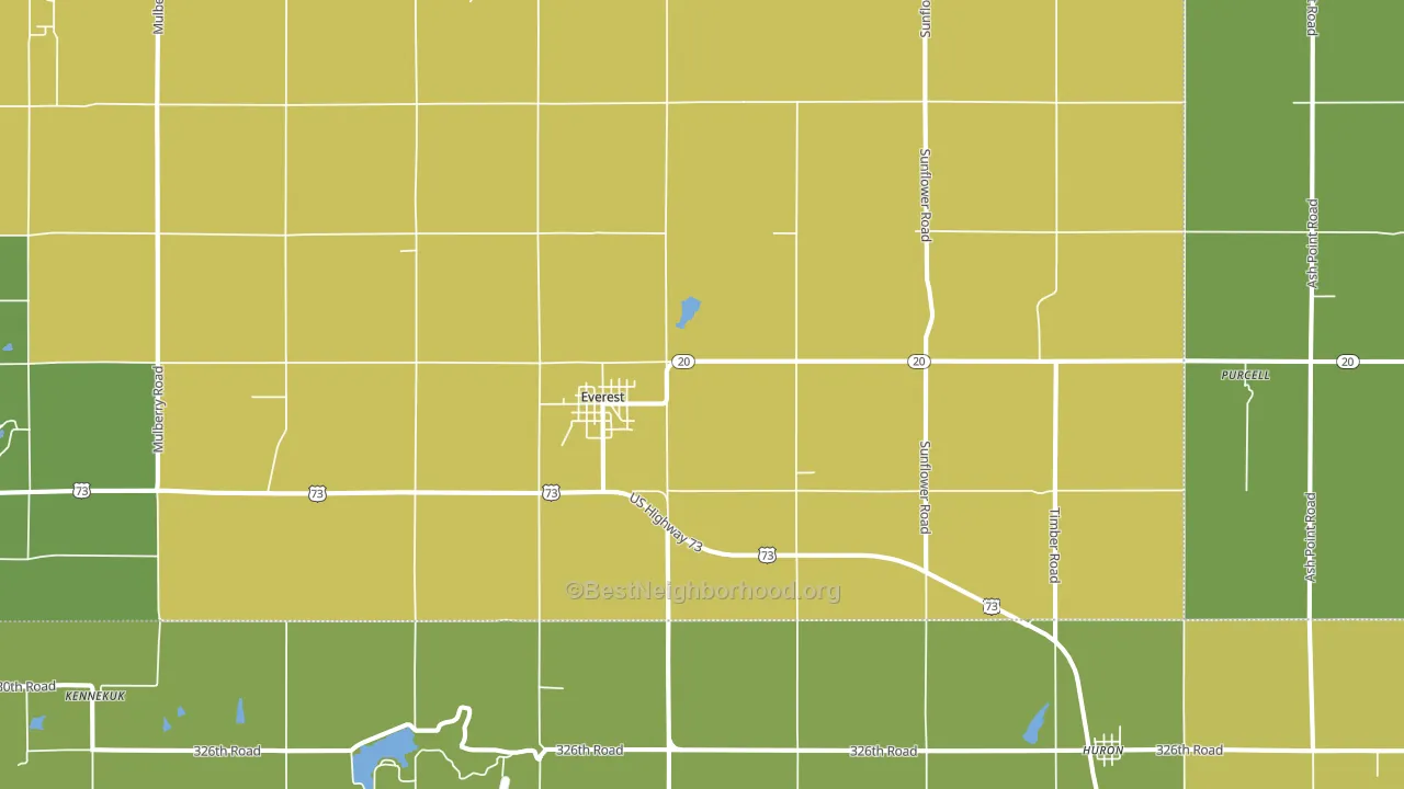 66424, KS block-group voter-turnout map