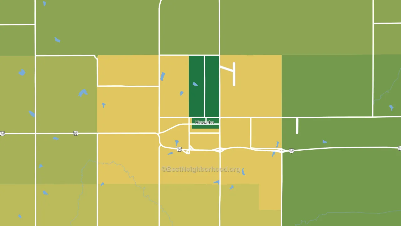 66434, KS block-group voter-turnout map