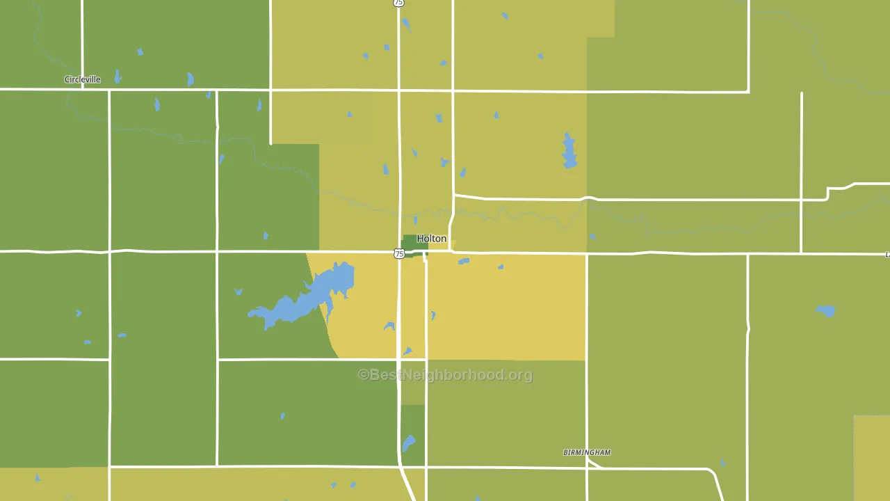 66436, KS block-group voter-turnout map