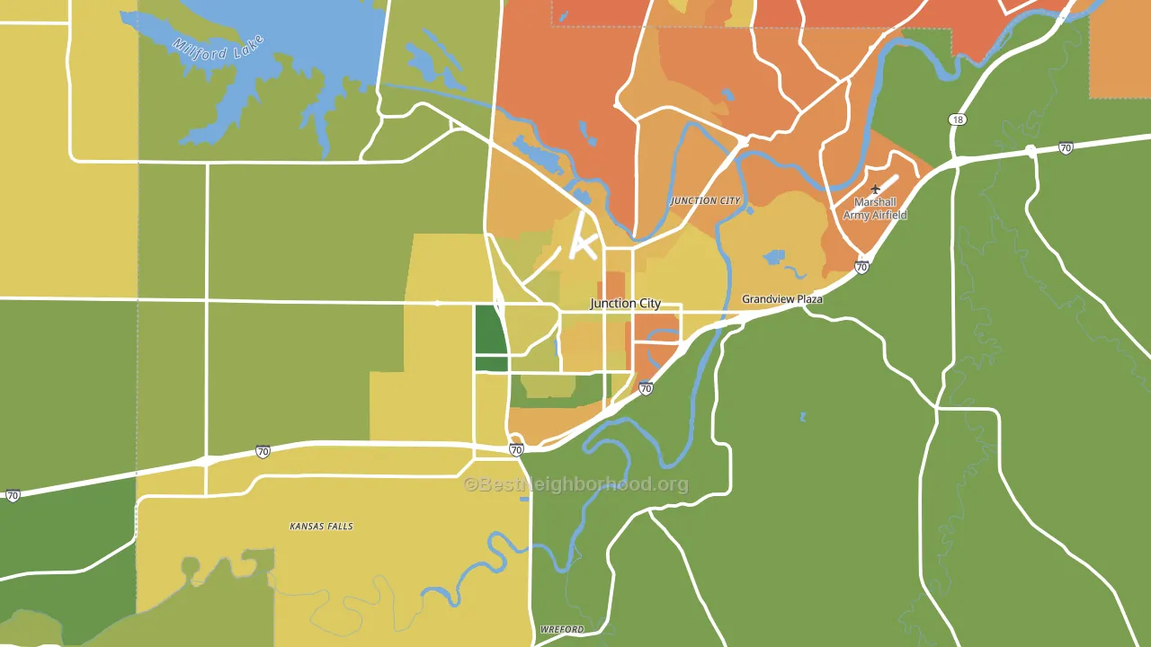 66441, KS block-group voter-turnout map