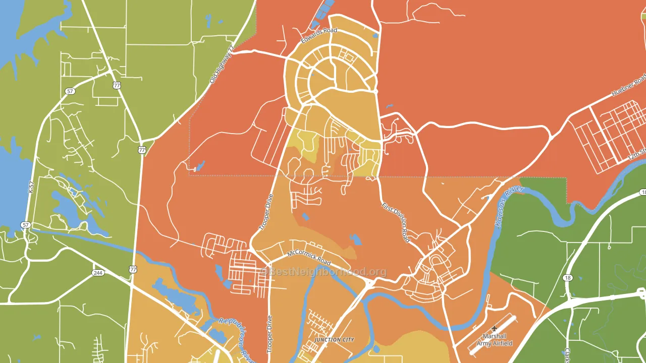 66442, KS block-group voter-turnout map