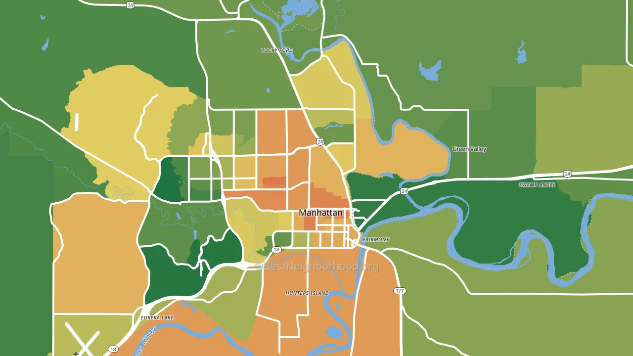66502, KS block-group voter-turnout map
