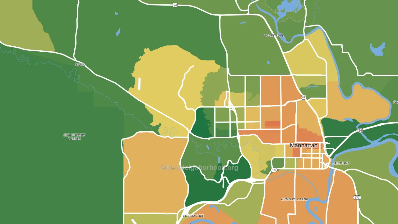66503, KS block-group voter-turnout map