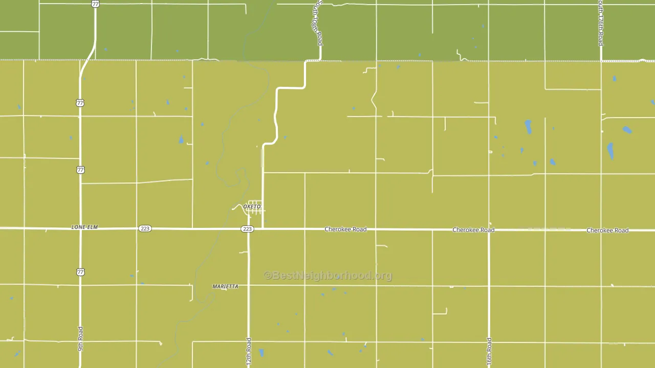 66518, KS block-group voter-turnout map