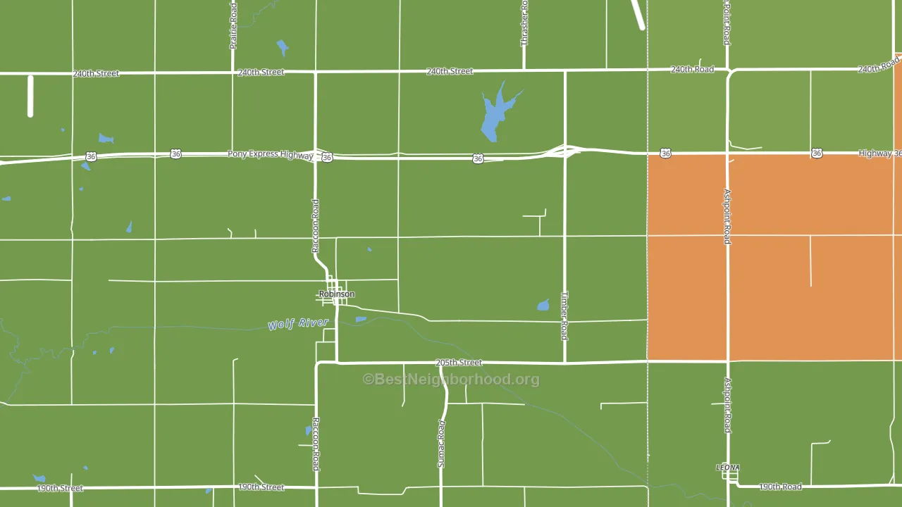 66532, KS block-group voter-turnout map