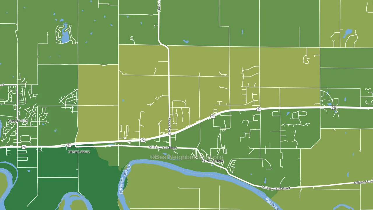 66535, KS block-group voter-turnout map